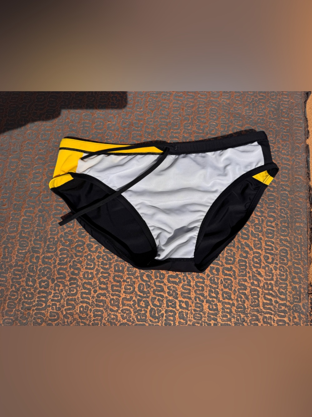 Nike Black and Yellow Training Swim Briefs - Picture 3 of 3